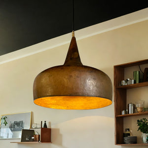 Green Oxidized Copper Pendant Light, Vintage-Inspired Onion Dome Design (Copy)