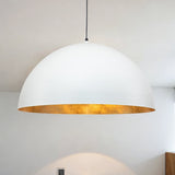 White Brushed Pendant Light, Hanging Lamp.