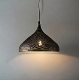 Set of 2 Black Cone Pendant Light, Hanging Light Fixture.