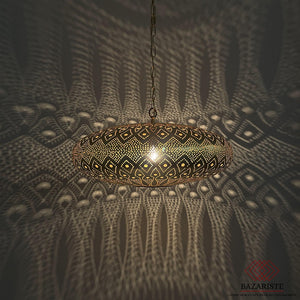 Moroccan Hanging pendant light, Moroccan Lamp, Brass ceiling Light.