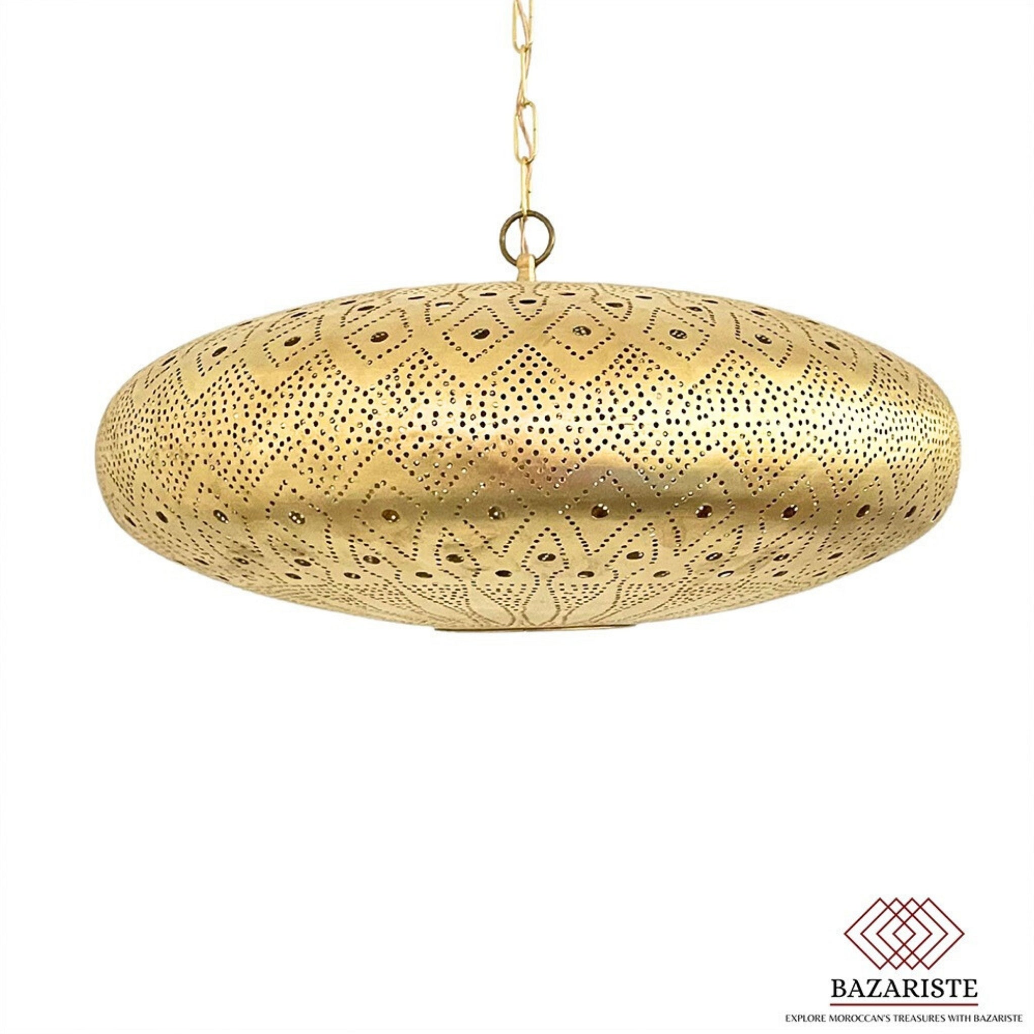 Moroccan Hanging pendant light, Moroccan Lamp, Brass ceiling Light.