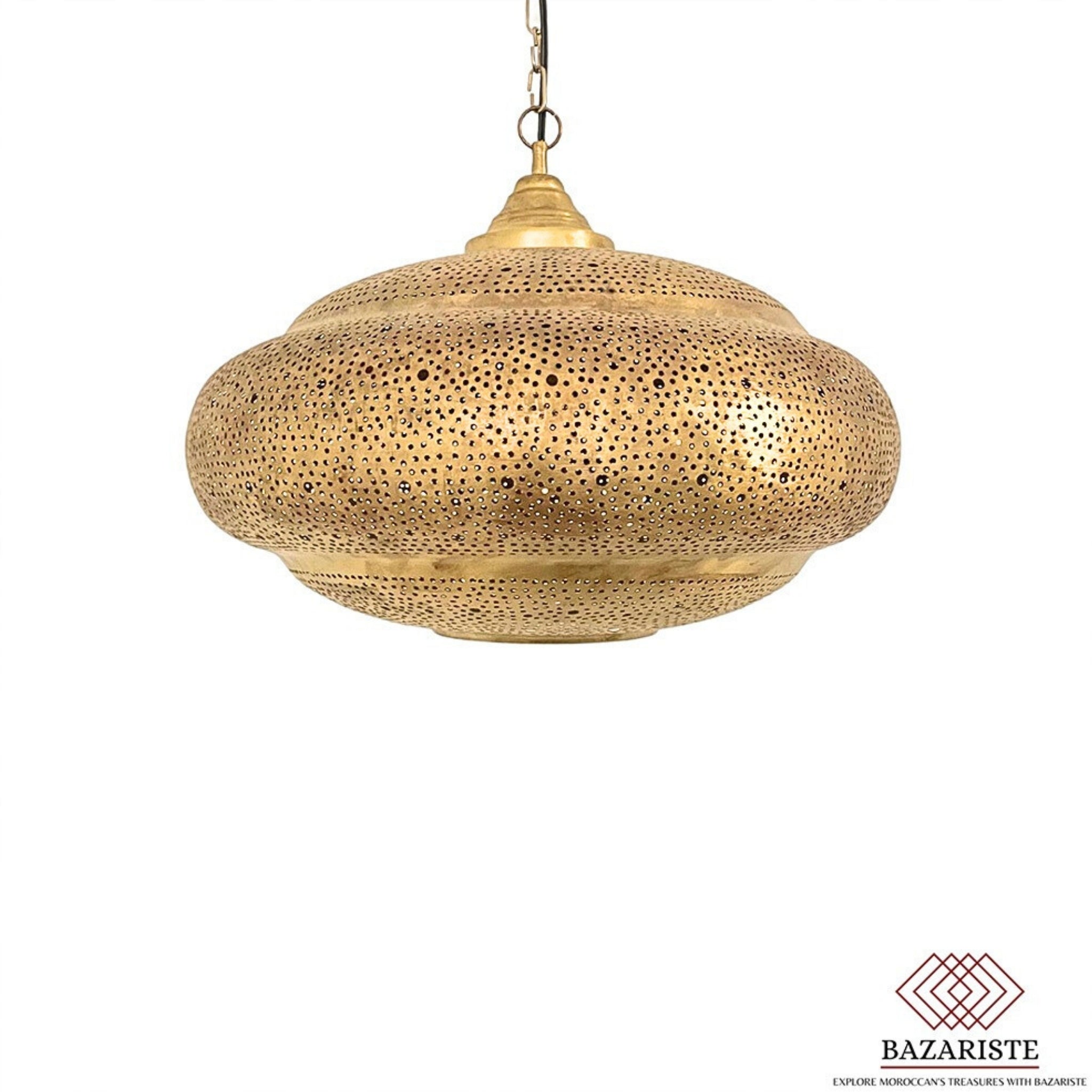 Moroccan Pendant Brass Light, Moroccan Hanging Lamp, Light Fixture.