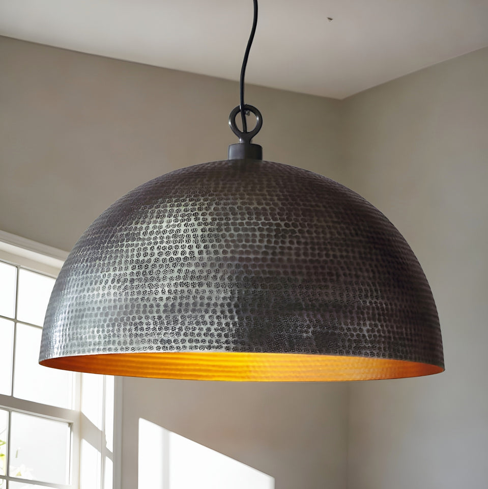 Hammered Pendant Light for kitchen Island, Pendant Hanging Lamp, Modern Lamp.
